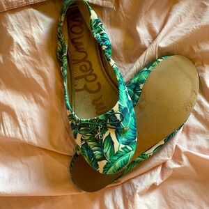 Sam Edelman tropical palm print flats